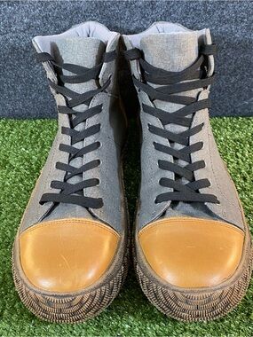 Hybrid Green Label The Wolsey 2.0 Sneakers Mens Sz 11 Canvas Lace Up Boots Grey